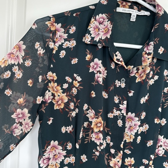 Collective Concepts Forest Green Floral Dress - Picture 7 of 7